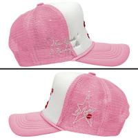 LA ROPA NY IS KISSING ME TRUCKER HAT WHITE/PINK