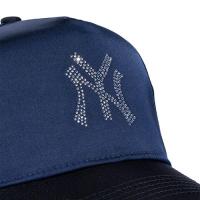 REFERENCE NY CRYSTALS SNAPBACK CAP NAVY SATIN/BLACK