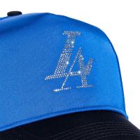 REFERENCE PARADISE LA CRYSTALS SNAPBACK CAP ROYAL SATIN/BLACK