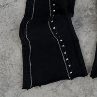 DEMIK EXCLUSIVES STUDDED 3X ZIP FLARED SWEATS