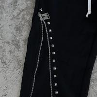 DEMIK EXCLUSIVES STUDDED 3X ZIP FLARED SWEATS
