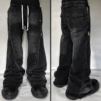 DEMIK EXCLUSIVES RHINESTONE 3X ZIP FLARED SWEATS