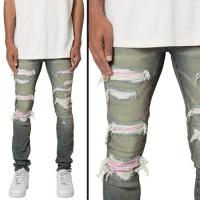 mnml X555 CRYSTAL SKINNY DENIM - BLUE/PINK