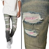 mnml X555 CRYSTAL SKINNY DENIM - BLUE/PINK