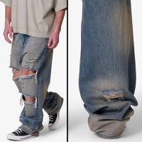 mnml ULTRA BAGGY ORANGE DUSTED DENIM - BLUE