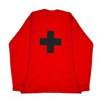 PLACES+FACES LONG SLEEVE LOGO TEE  (L/S) / RED