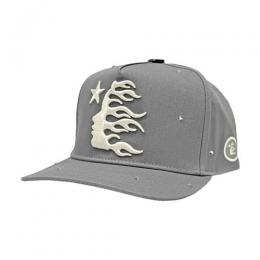 HELLSTAR RHINESTONE SNAPBACK GREY
