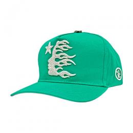 HELLSTAR RHINESTONE SNAPBACK GREEN
