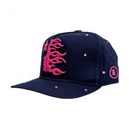HELLSTAR RHINESTONE SNAPBACK NAVY