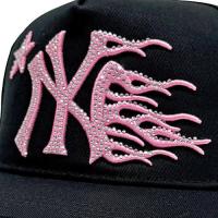 HELLSTAR NY RHINESTONE SNAPBACK PINK