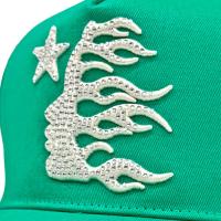 HELLSTAR RHINESTONE SNAPBACK GREEN