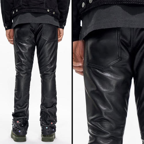 VALABASAS ION BLACK LEATHER STACKED
