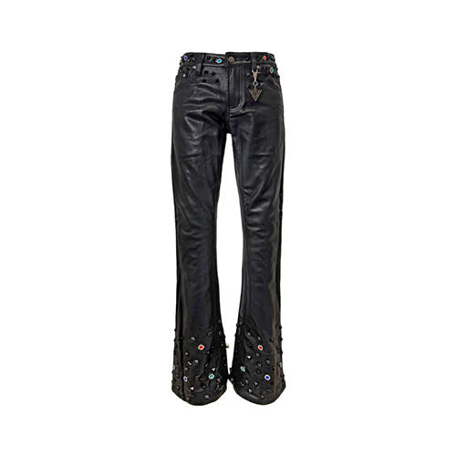 VALABASAS ION BLACK LEATHER STACKED