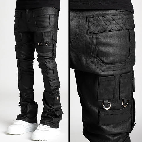 GUAPI OBSIDIAN BLACK TACTICAL STACKED DENIM