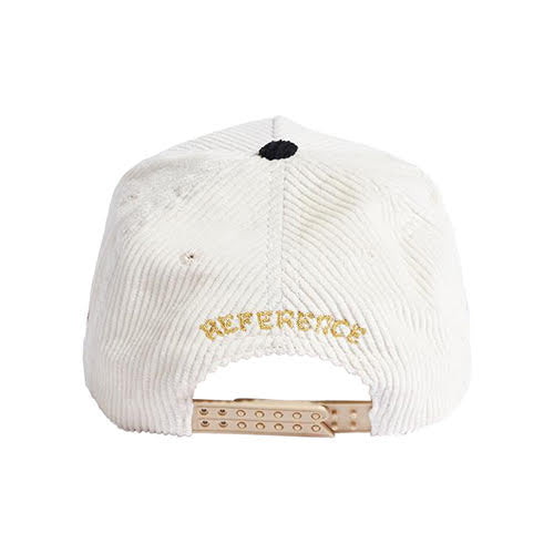 REFERENCE PARADISE LA CORDUROY SNAPBACK CAP CREAM BLACK