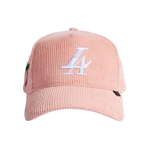 REFERENCE PARADISE LA CORDUROY SNAPBACK CAP BLUSH