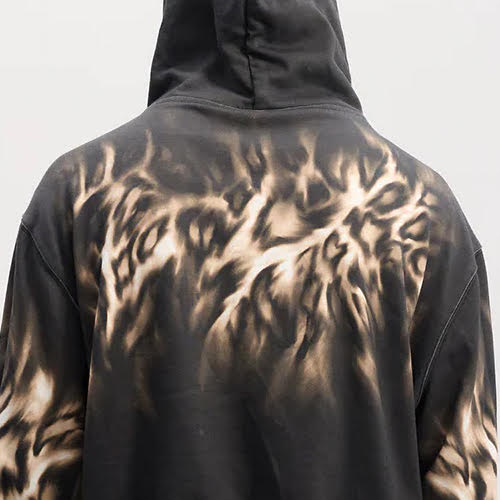 DND4DES LEOPARD PRINT EMBROIDERED HOODIE