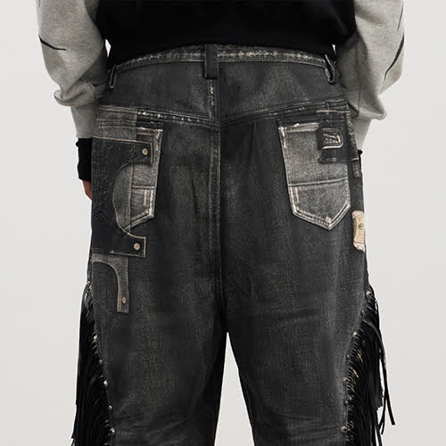 DND4DES DOUBLE GUN TASSEL FULL PRINTED PANTS