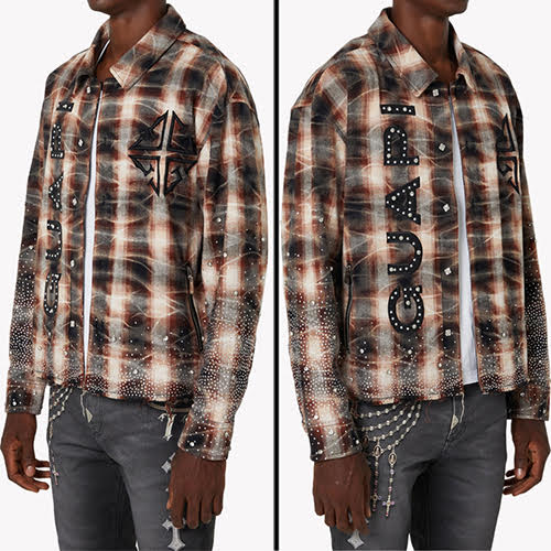 GUAPI MOCHA RHINESTONE FLANNEL
