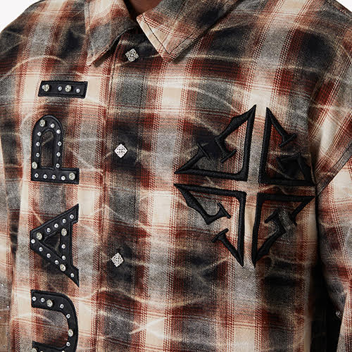 GUAPI MOCHA RHINESTONE FLANNEL