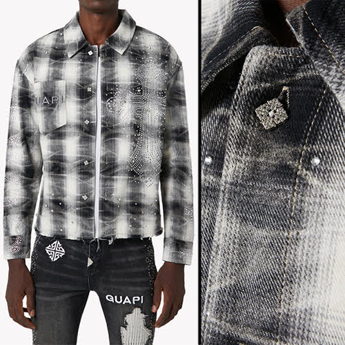 GUAPI CLOUD GREY CROSS FLANNEL