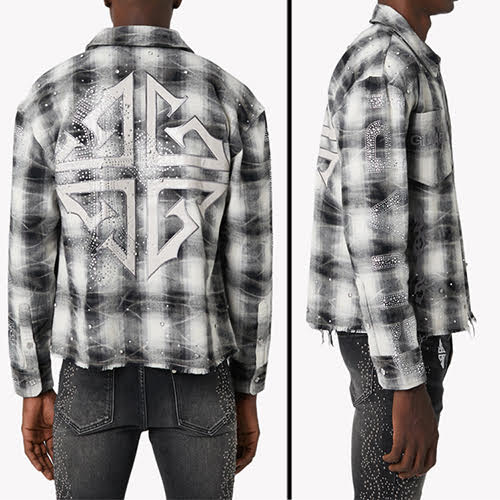 GUAPI CLOUD GREY CROSS FLANNEL