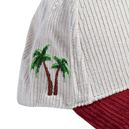 REFERENCE PARADISE LA CORDUROY SNAPBACK CAP CREAM RED