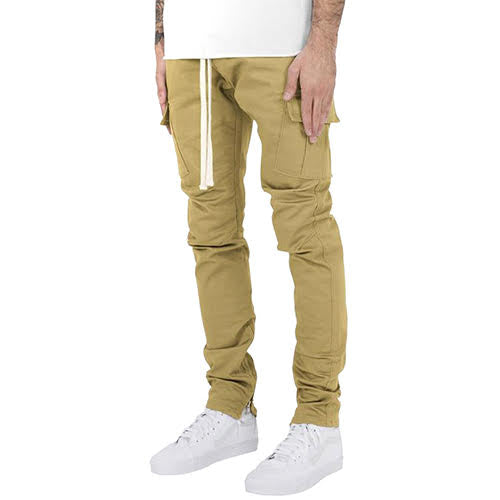 mnml CARGO DRAWCORD PANTS - KHAKI