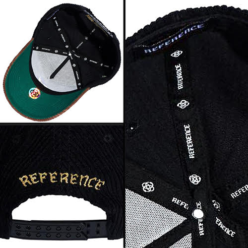 REFERENCE PARADISE LA CORDUROY SNAPBACK CAP BLACK BROWN