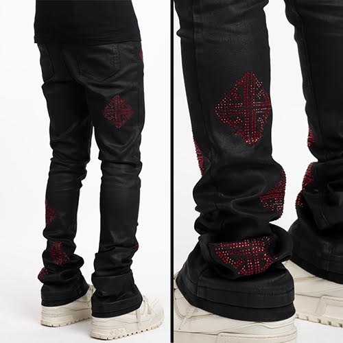 GUAPI OBSIDIAN BLACK ICON EMBELLISHED DENIM V2