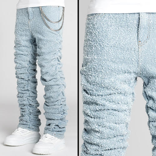 GUAPI SKY BLUE SUPER STACKED DENIM