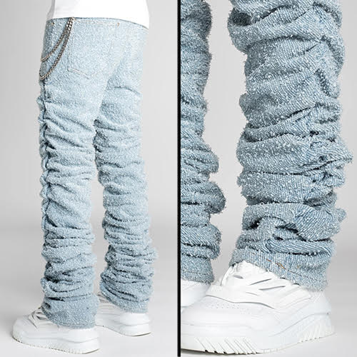GUAPI SKY BLUE SUPER STACKED DENIM