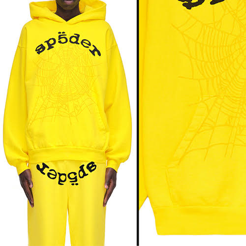 SP5DER YELLOW LEGACY HOODIE