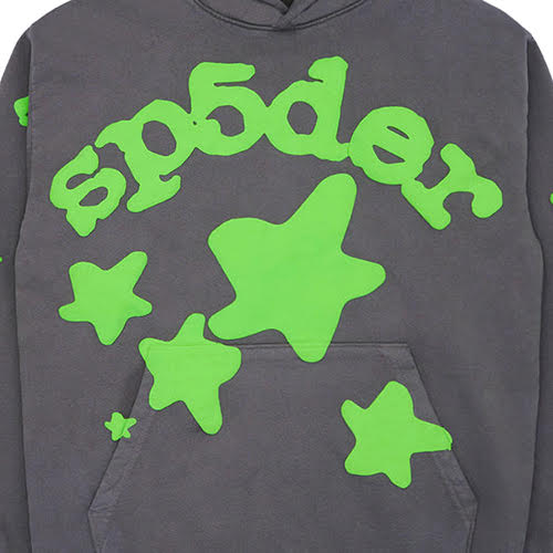 SP5DER SLATE GREY BELUGA HOODIE