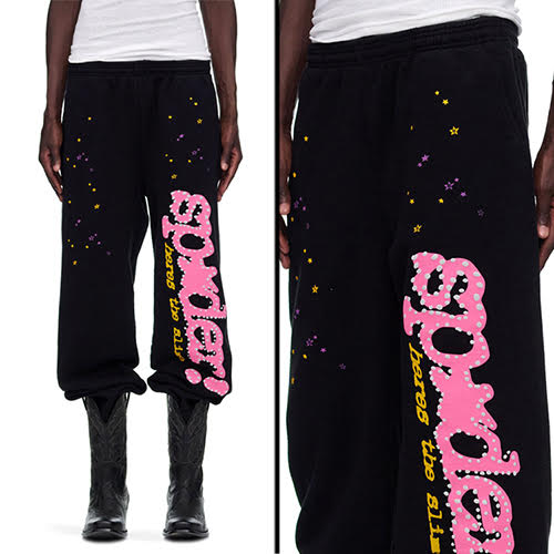 SP5DER BLACK P NK V2 SWEATPANT