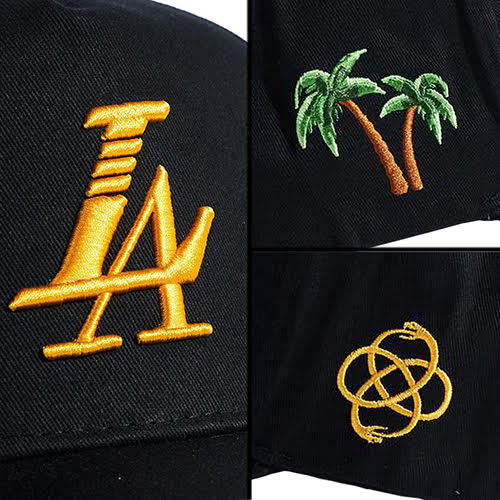 REFERENCE PARADISE LA SNAPBACK CAP BLACK YELLOW