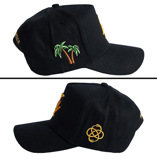 REFERENCE PARADISE LA SNAPBACK CAP BLACK YELLOW
