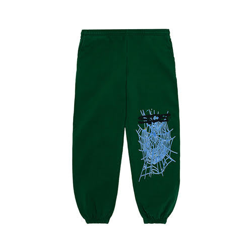 SP5DER HUNTER GREEN WEB SWEATPANT
