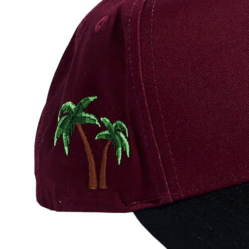 REFERENCE PARADISE LA SNAPBACK CAP BURGUNDY BLACK