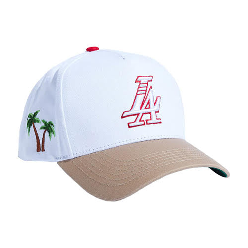 REFERENCE PARADISE LA SNAPBACK CAP WHITE TAN RED