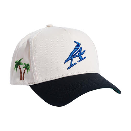 REFERENCE WAVY PARADISE LA SNAPBACK CAP CREAM BLACK