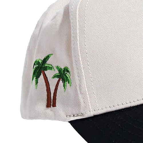 REFERENCE WAVY PARADISE LA SNAPBACK CAP CREAM BLACK