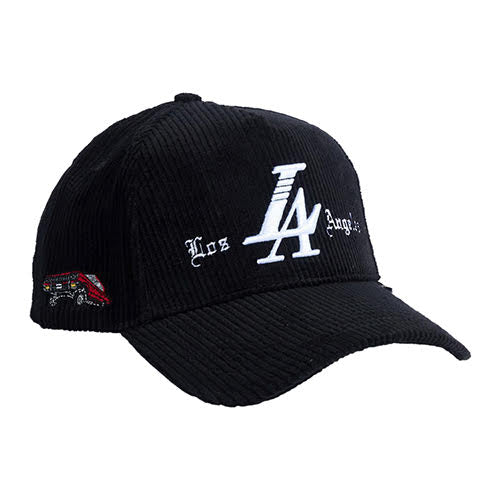 REFERENCE LA VIDA CORDUROY SNAPBACK CAP BLACK