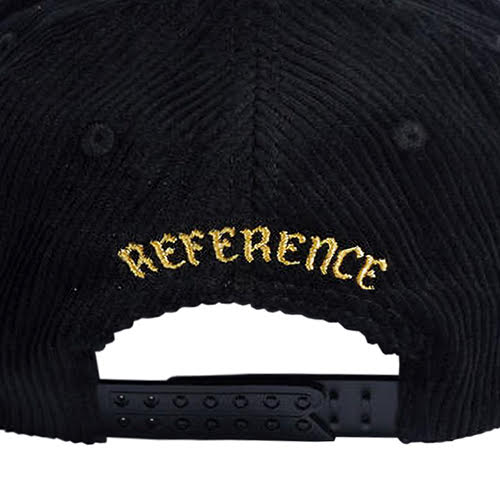 REFERENCE LA VIDA CORDUROY SNAPBACK CAP BLACK