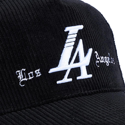 REFERENCE LA VIDA CORDUROY SNAPBACK CAP BLACK