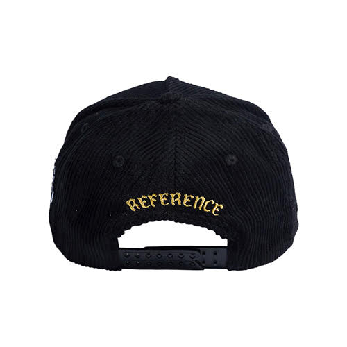 REFERENCE LA VIDA CORDUROY SNAPBACK CAP BLACK