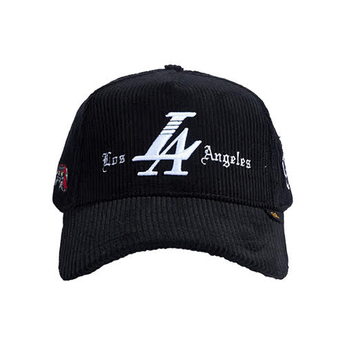 REFERENCE LA VIDA CORDUROY SNAPBACK CAP BLACK