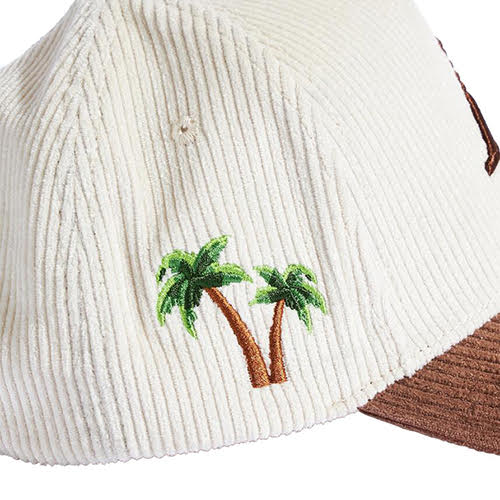 REFERENCE PARADISE LA CORDUROY SNAPBACK CAP CREAM BROWN