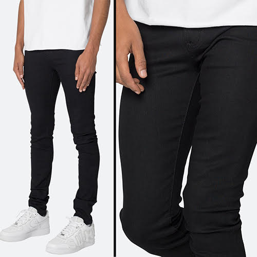 mnml X43 STRETCH SKINNY DENIM - MATTE BLACK
