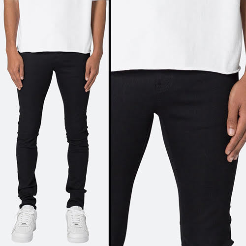 mnml X43 STRETCH SKINNY DENIM - MATTE BLACK